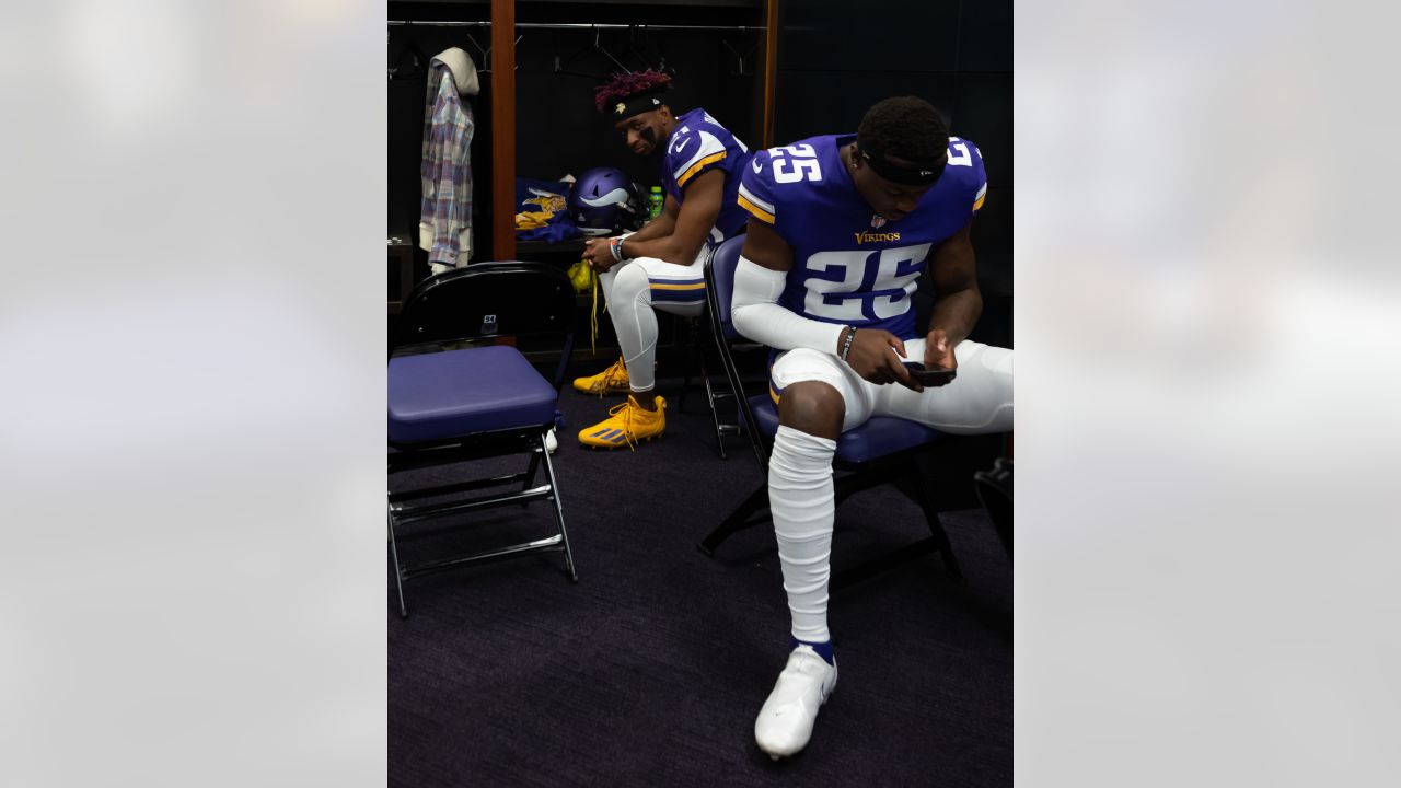 MINNEAPOLIS, MN - DECEMBER 04: Minnesota Vikings safety Harrison Smith (22)  looks on during the NFL game between the New York Jets and the Minnesota  Vikings on December 4th, 2022, at U.S.