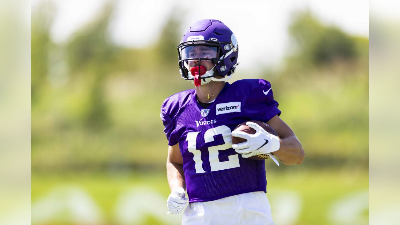 EAGAN, MN - AUGUST 02: Minnesota Vikings running back Dalvin Cook (33) runs  with the ball after a catch during training camp at Twin Cities Orthopedics  Performance Center in Eagan, MN on