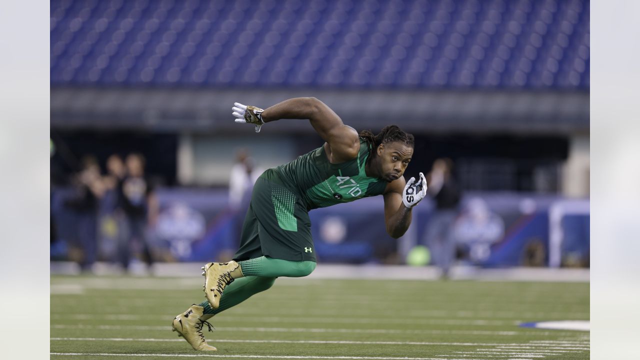 Michigan State wide receiver Jalen Nailor runs a drill during the NFL  football scouting combine, Thursday, March 3, 2022, in Indianapolis. (AP  Photo/Darron Cummings Stock Photo - Alamy