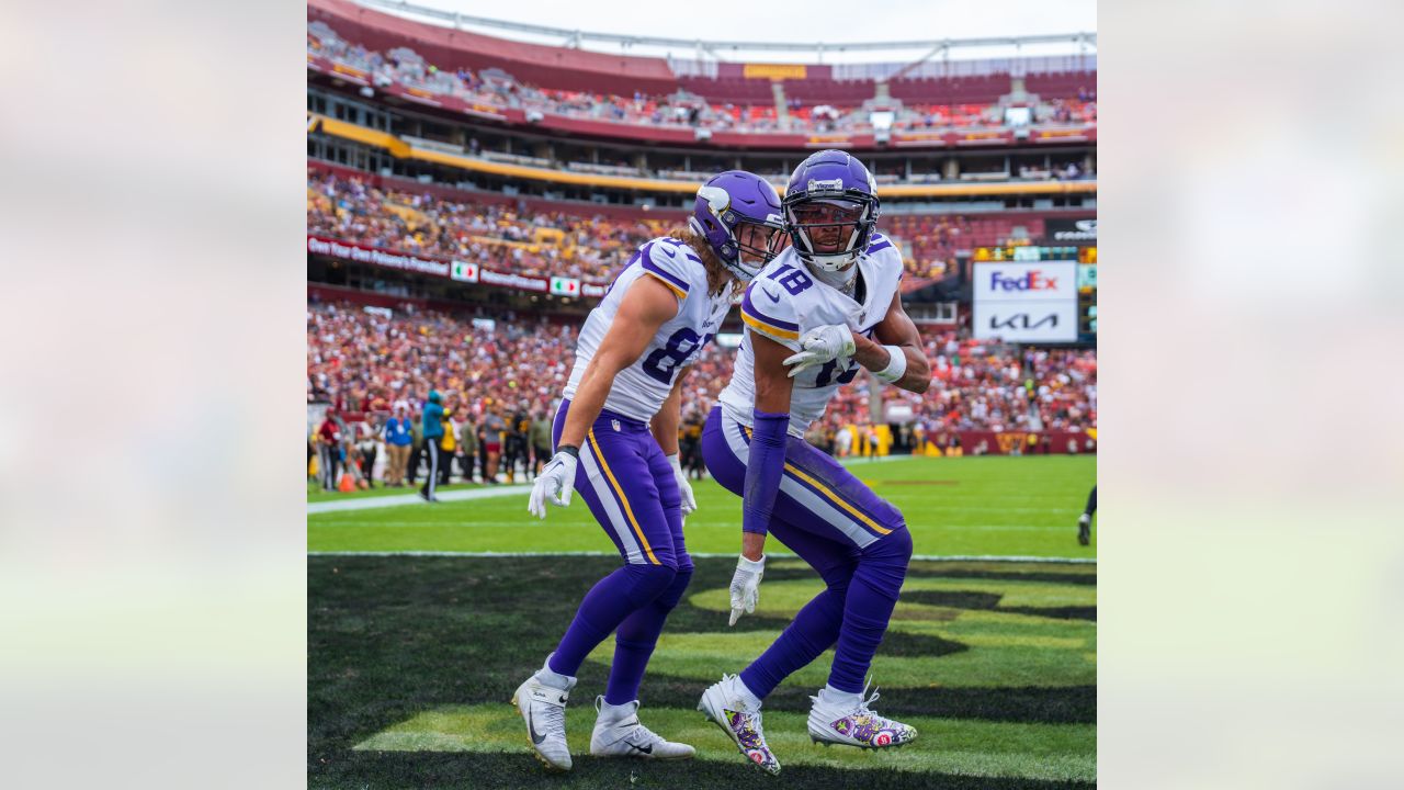 Minnesota Vikings running back Dalvin Cook walks on the field before an NFL  wild card playoff football game against the New York Giants, Sunday, Jan.  15, 2023, in Minneapolis. (AP Photo/Charlie Neibergall