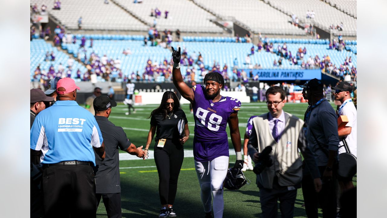 Panthers' Terrace Marshall Jr. makes incredible leg catch as Carolina uses  lucky breaks to pick up win