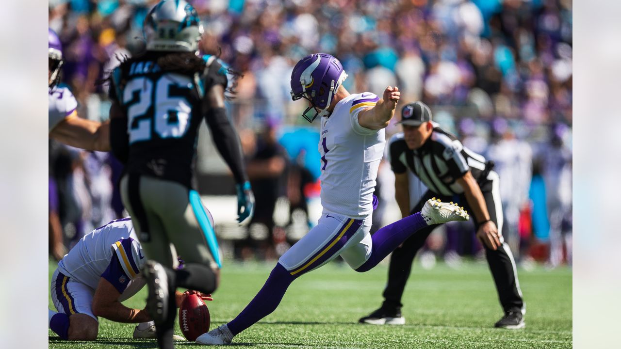 Vikings' K.J. Osborn celebrates wild walk-off win over Panthers with helmet  toss