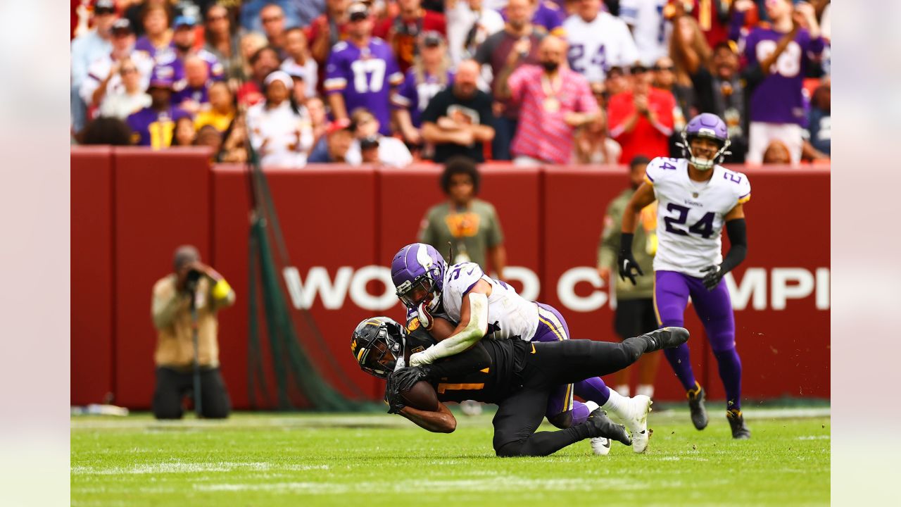 Minnesota Vikings safety Harrison Smith (22) intercepts the ball from the  New York Jets during the first half of an NFL football game Sunday, Dec. 4,  2022 in Minneapolis. (AP Photo/Stacy Bengs