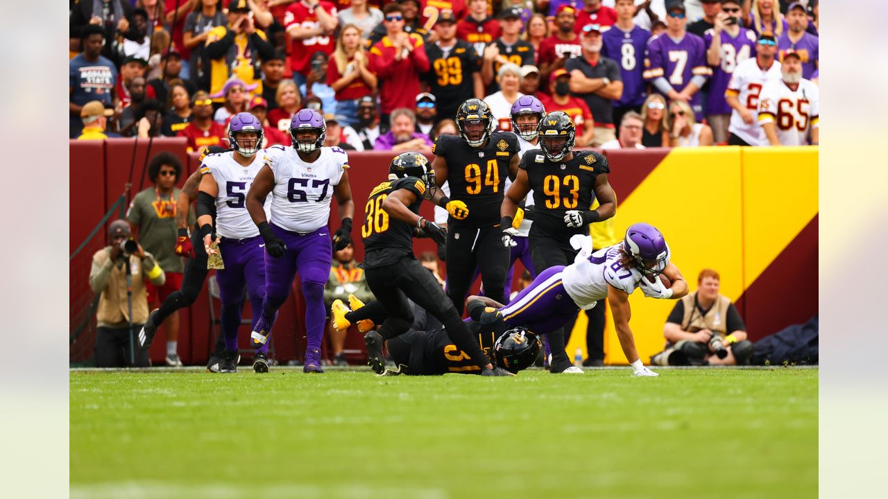 Minnesota Vikings safety Harrison Smith (22) intercepts the ball from the  New York Jets during the first half of an NFL football game Sunday, Dec. 4,  2022 in Minneapolis. (AP Photo/Stacy Bengs