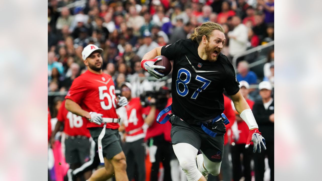 NFC long snapper Andrew DePaola (42) of the Minnesota Vikings looks on  during the flag football event at the Pro Bowl Games, Sunday, Feb. 5, 2023,  in Las Vegas. (Doug Benc/AP Images