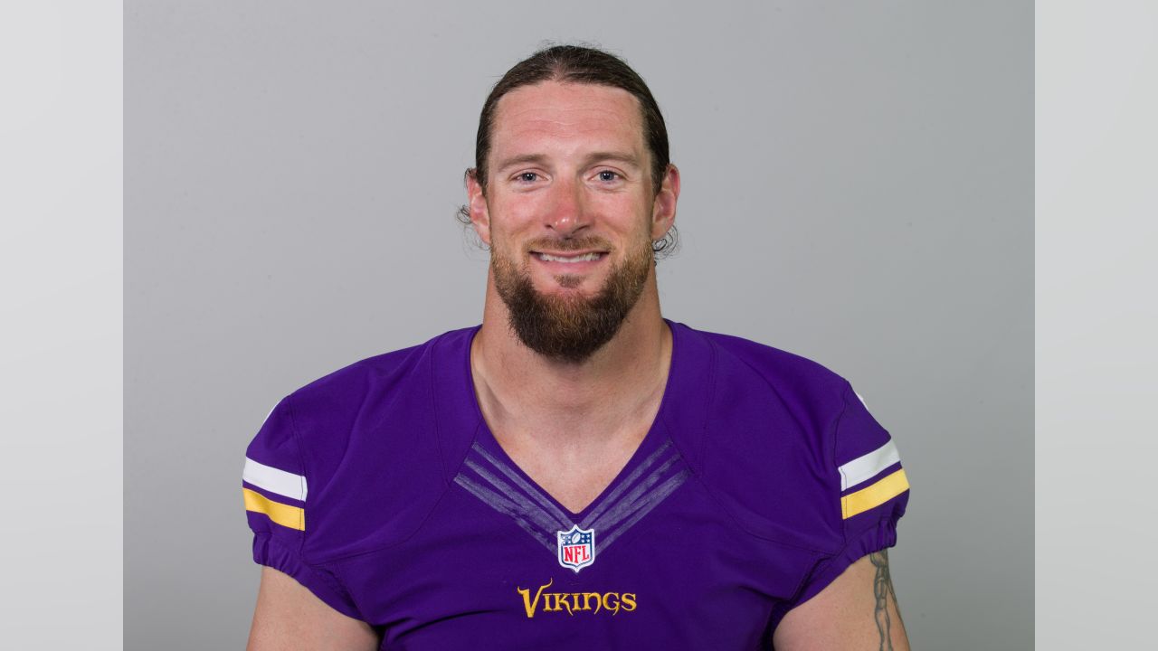 Former Minnesota Vikings defensive end Jared Allen sounds the Gjallarhorn  before an NFL football game between the Minnesota Vikings and the Arizona  Cardinals, Sunday, Oct. 30, 2022, in Minneapolis. (AP Photo/Bruce Kluckhohn