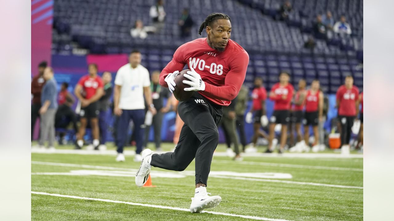 Minnesota Vikings wide receiver Jacob Copeland (28) warms up