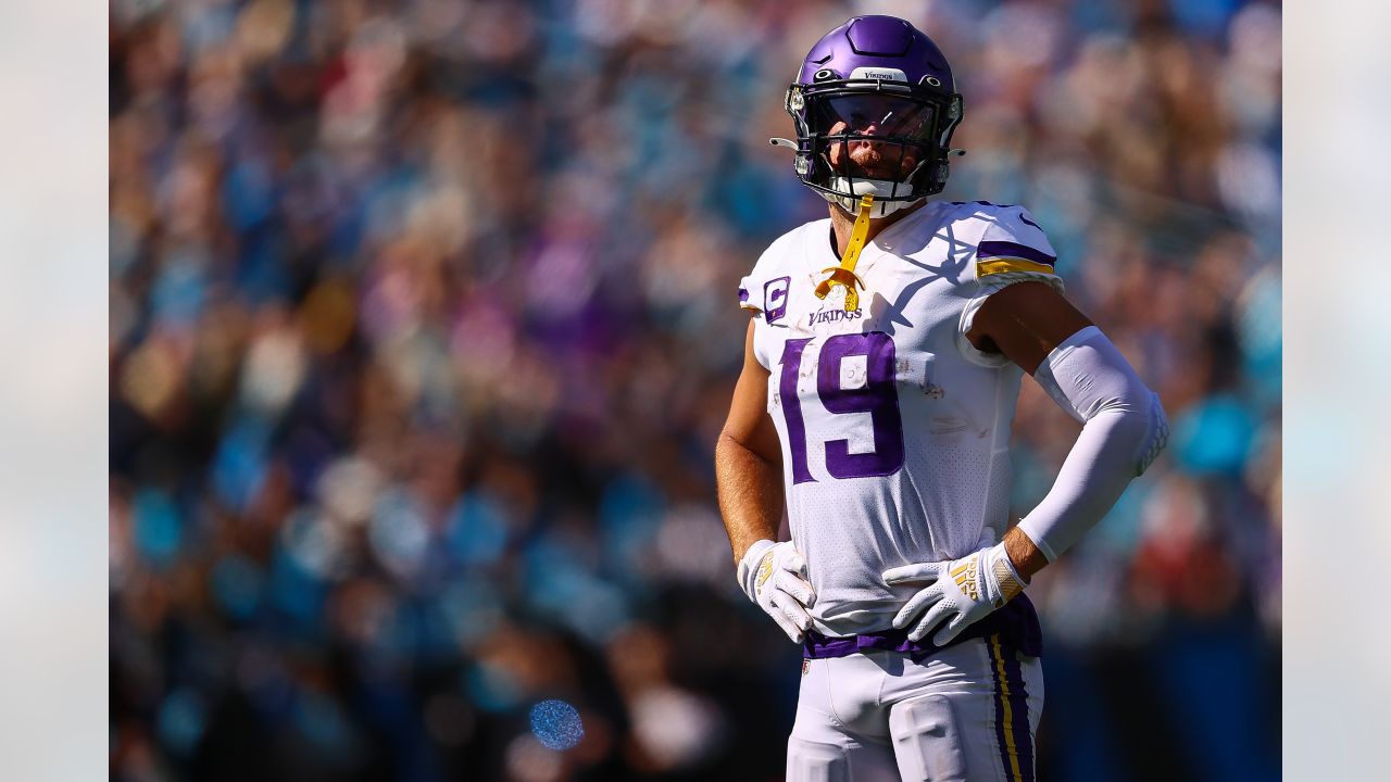 Vikings' K.J. Osborn celebrates wild walk-off win over Panthers with helmet  toss