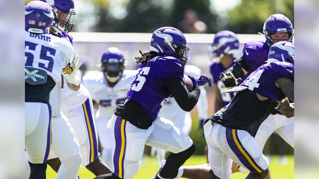 EAGAN, MN - JULY 27: Minnesota Vikings running back Dalvin Cook (4) takes  the field during the first day of Minnesota Vikings Training Camp at TCO  Performance Center on July 27, 2022