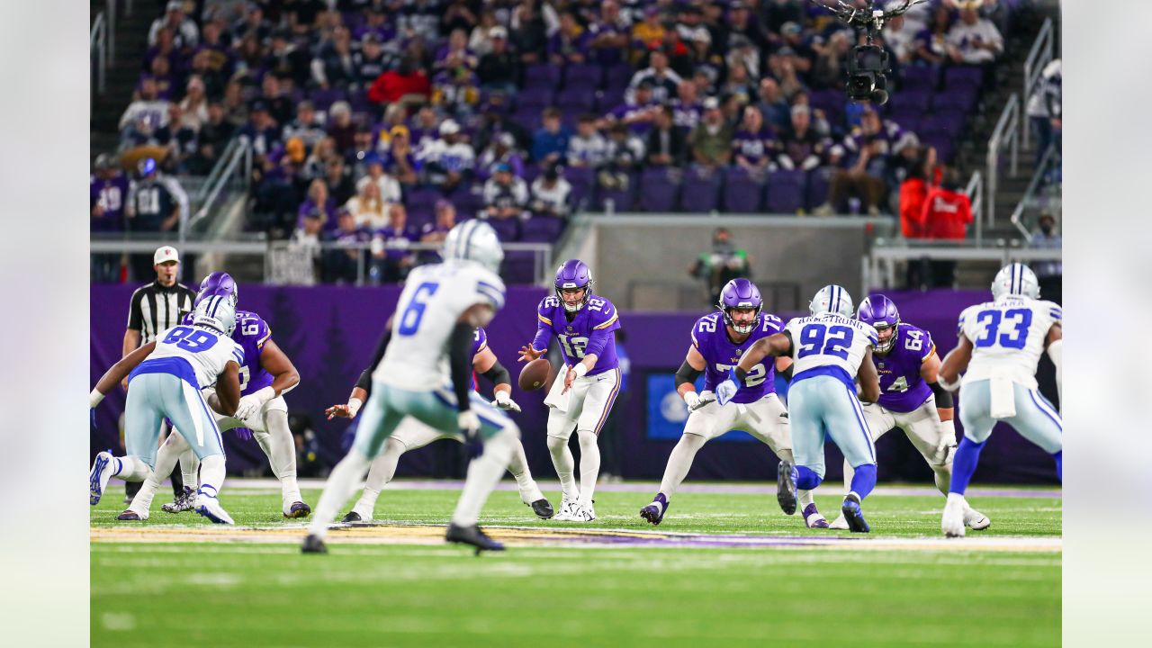 Minnesota Vikings vs. Dallas Cowboys. Fans support on NFL Game