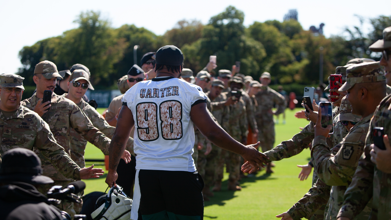 Philadelphia Eagles honor military with jerseys during training camp –  NBC10 Philadelphia