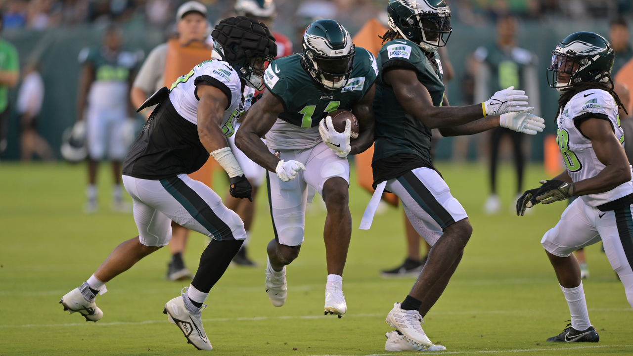 Eagles training camp: A.J. Brown shines again in open practice at the Linc  - The Athletic