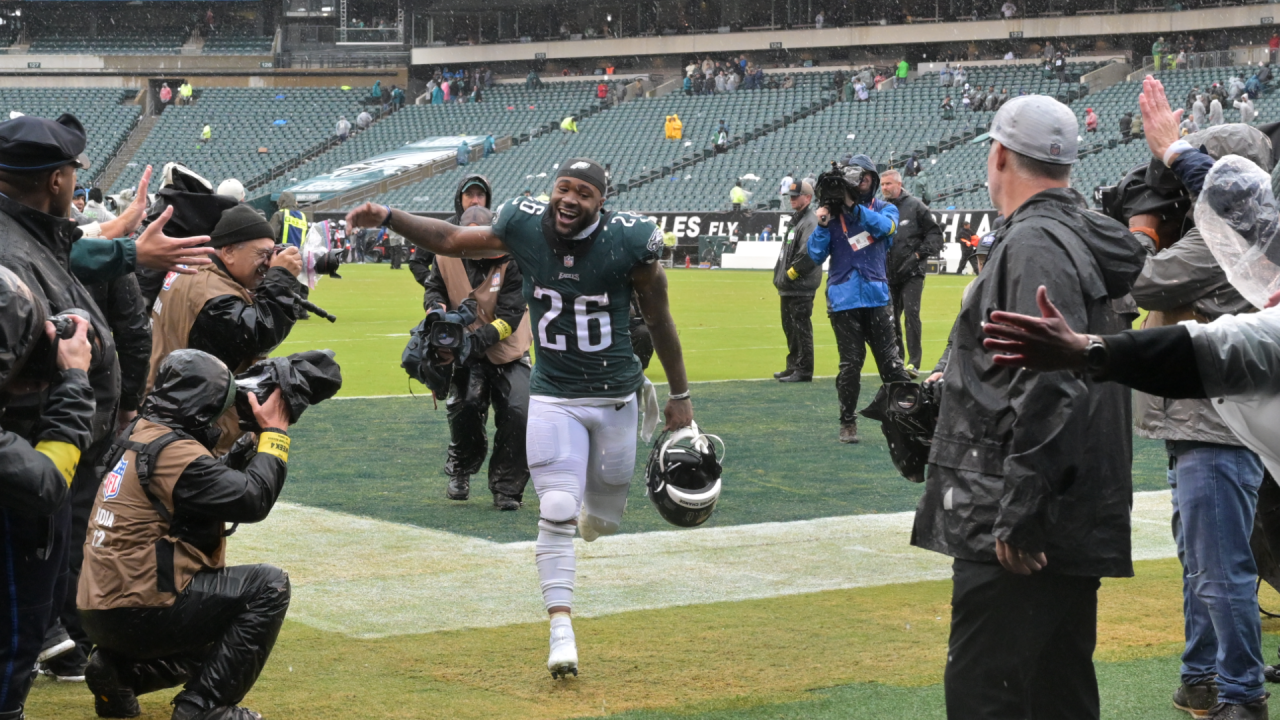 All smiles for Miles Sanders in career day