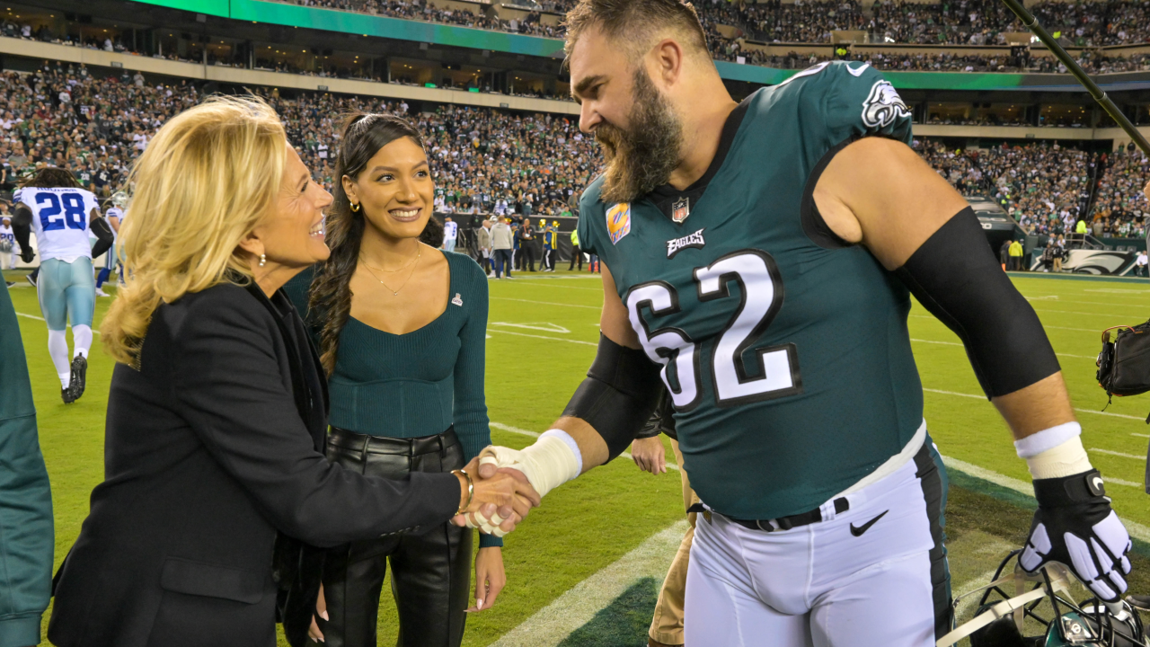 Jill Biden sports custom Eagles jersey ahead of Super Bowl