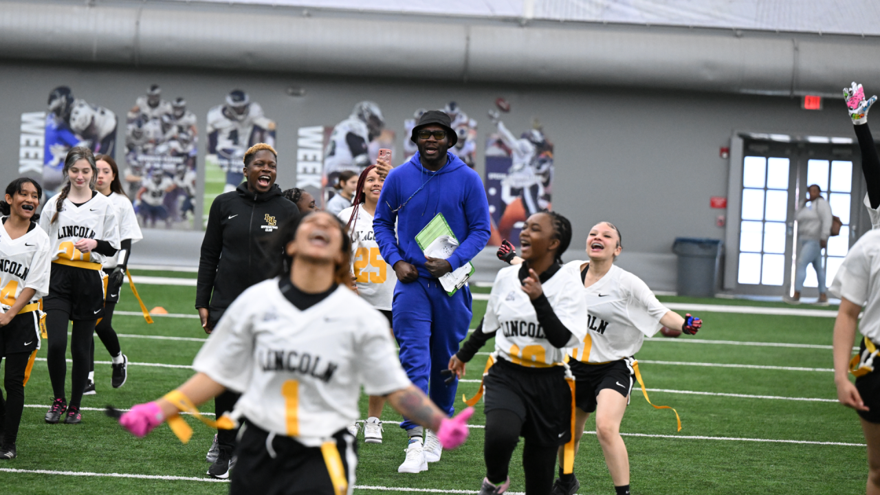 The Eagles' girls' high school flag football league is breaking down  barriers