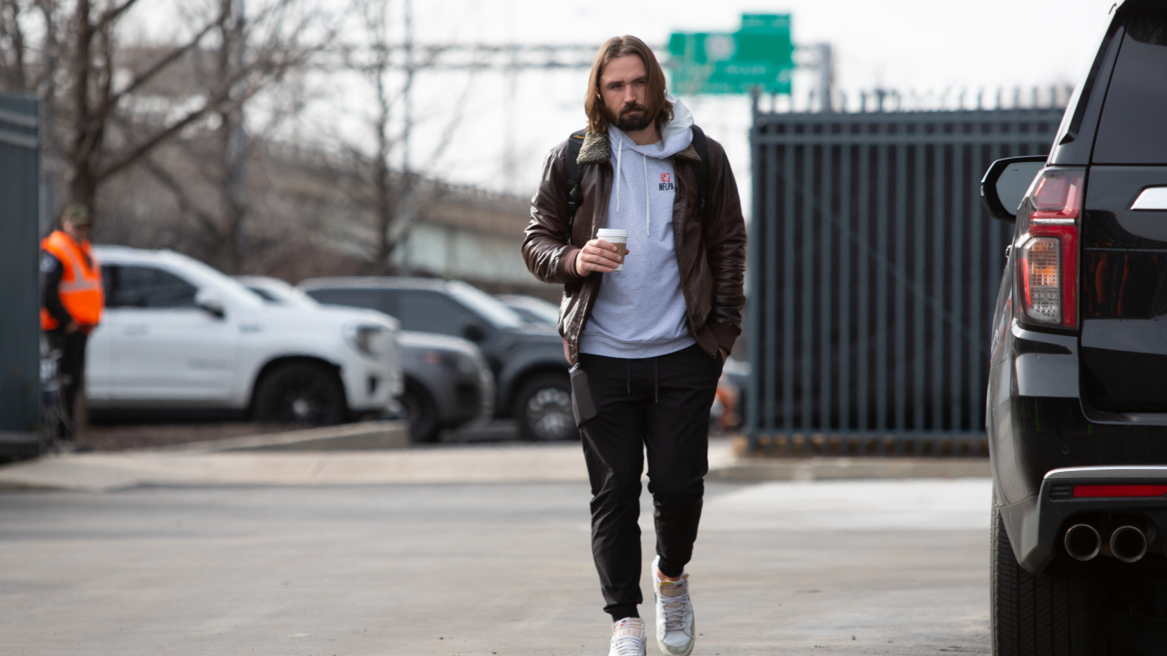 Gardner Minshew wore an aviator jacket for game vs. Jets and