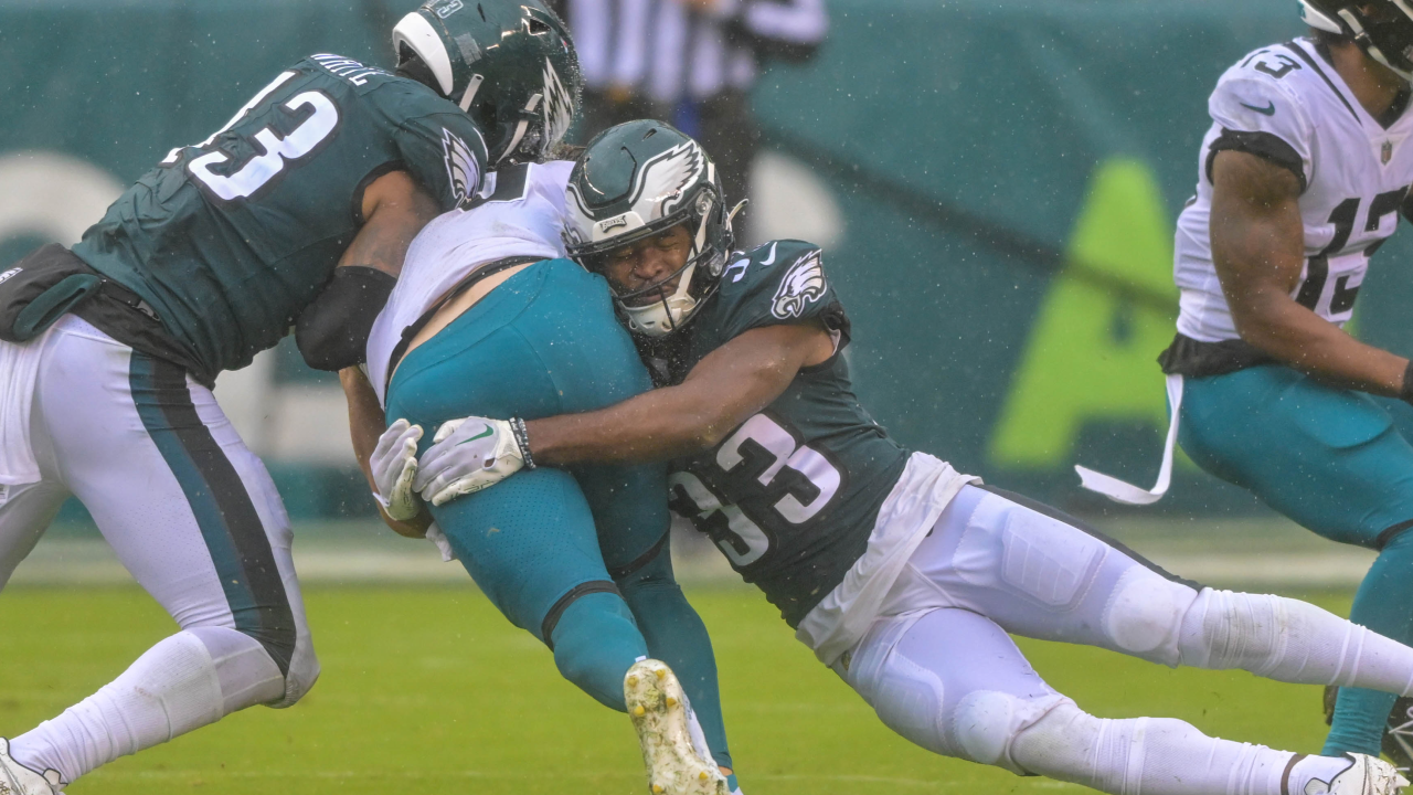 Philadelphia Eagles wide receiver Britain Covey (18) looks on during the  NFL football game against the Jacksonville Jaguars, Sunday, Oct. 2, 2022,  in Philadelphia. (AP Photo/Chris Szagola Stock Photo - Alamy