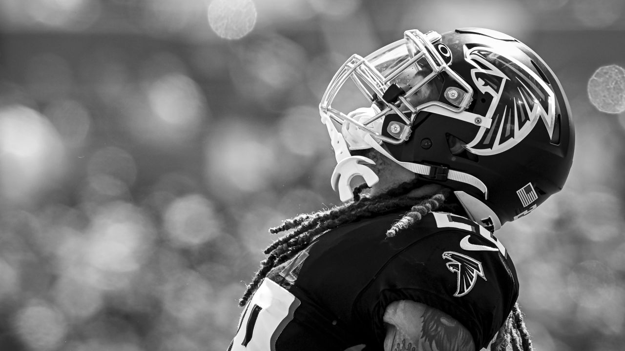 Atlanta Falcons cornerback Mike Ford (28) works during the first