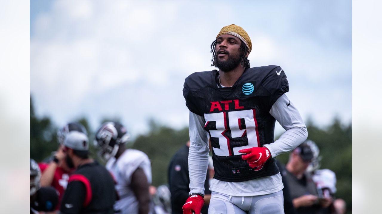 Atlanta Falcons defensive back T.J. Green (39) walks off the field