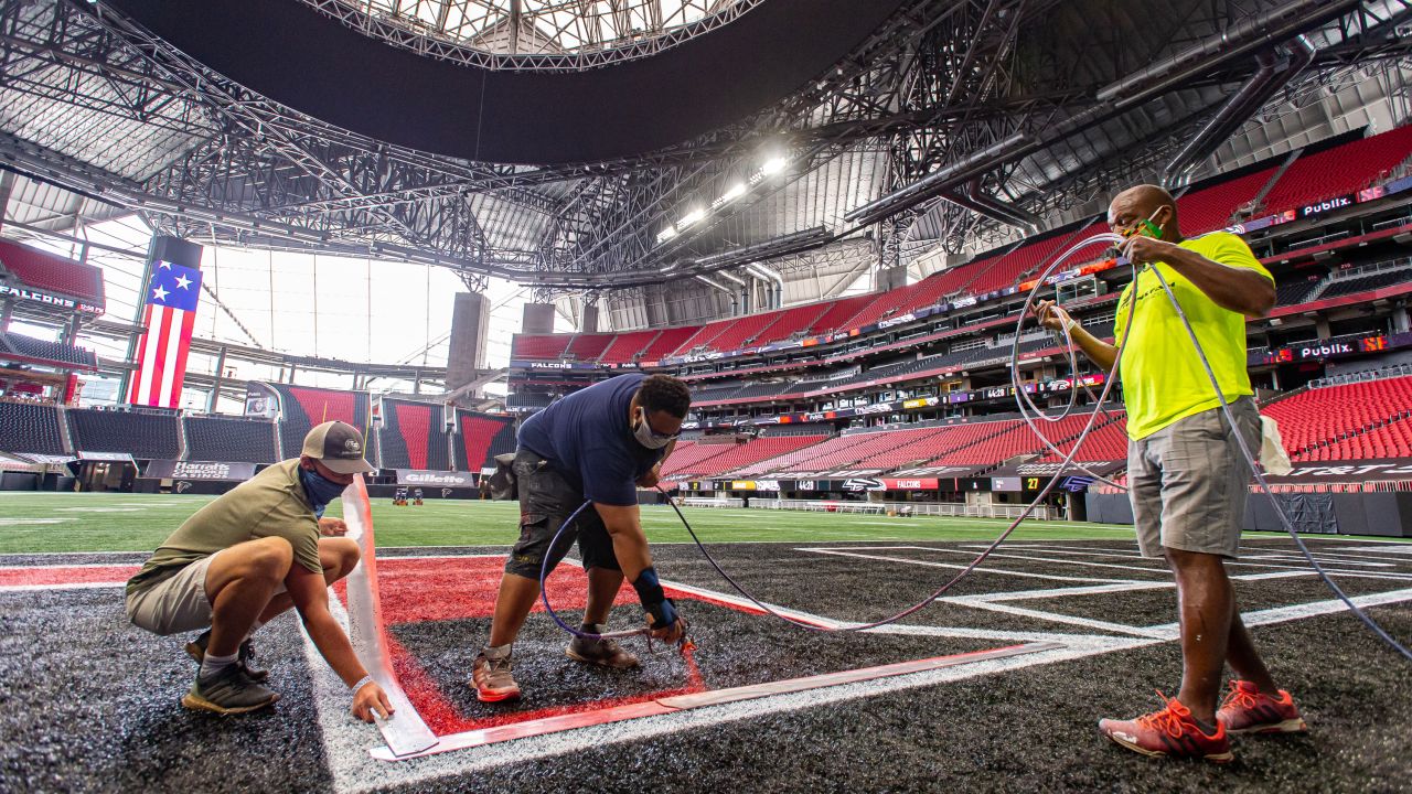 Mercedes-Benz Stadium chic on-field terraces - Coliseum