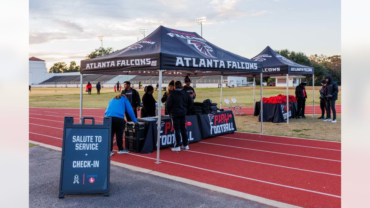 Atlanta Falcons host Salute to Service Youth Camp in Warner Robins