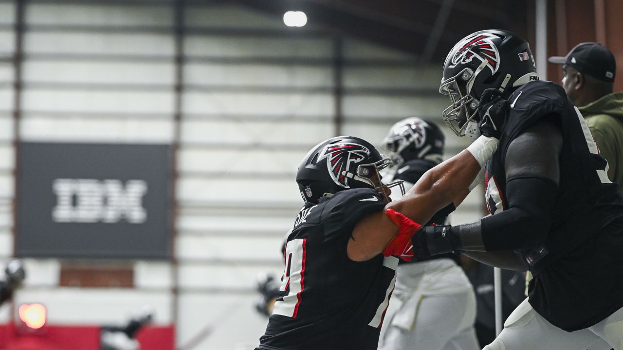 Atlanta Falcons defensive tackle Timmy Horne (93) runs during an