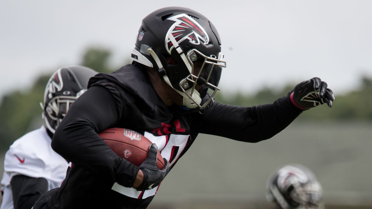 Atlanta Falcons running back Qadree Ollison (30) on the sideline