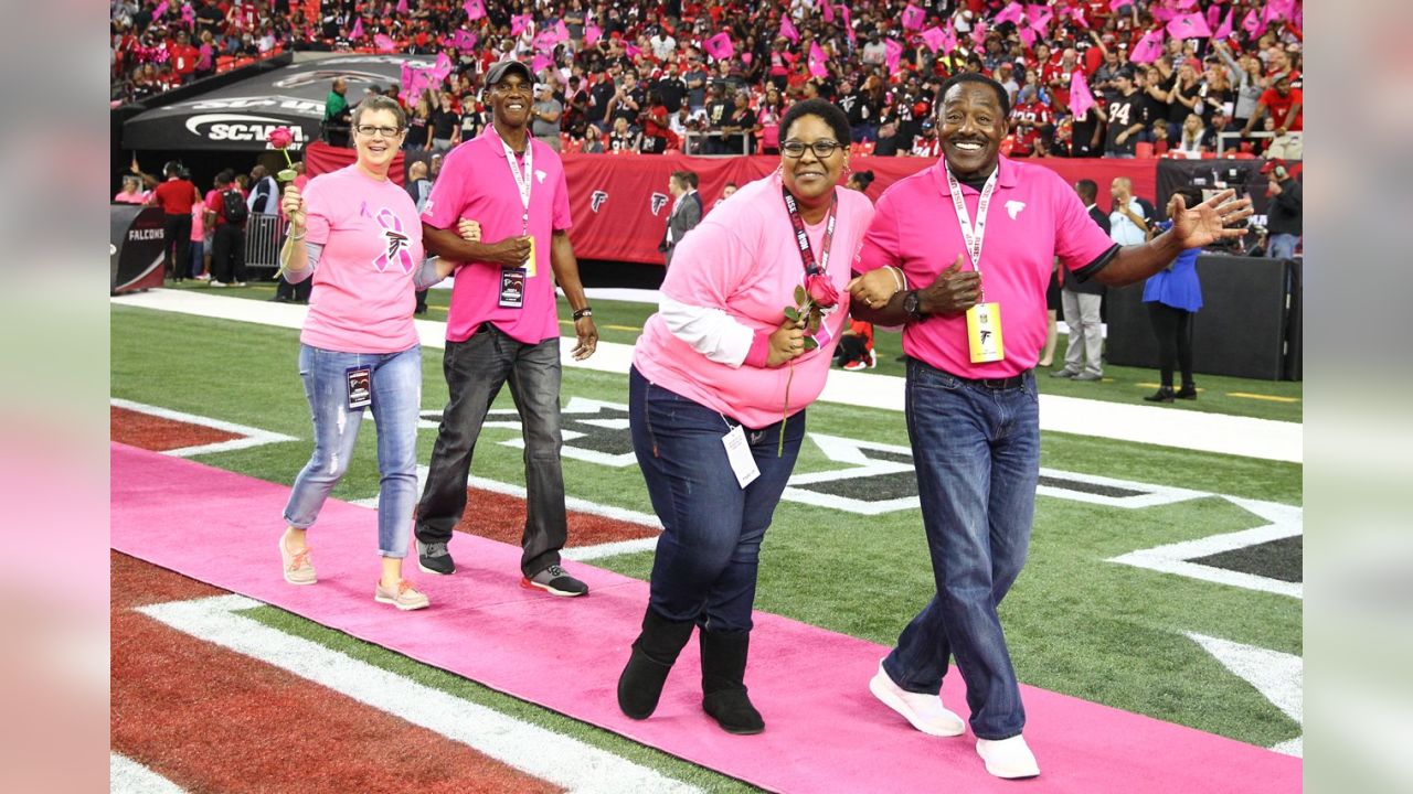 Falcons Cheerleaders Supporting Breast Cancer Awareness Month