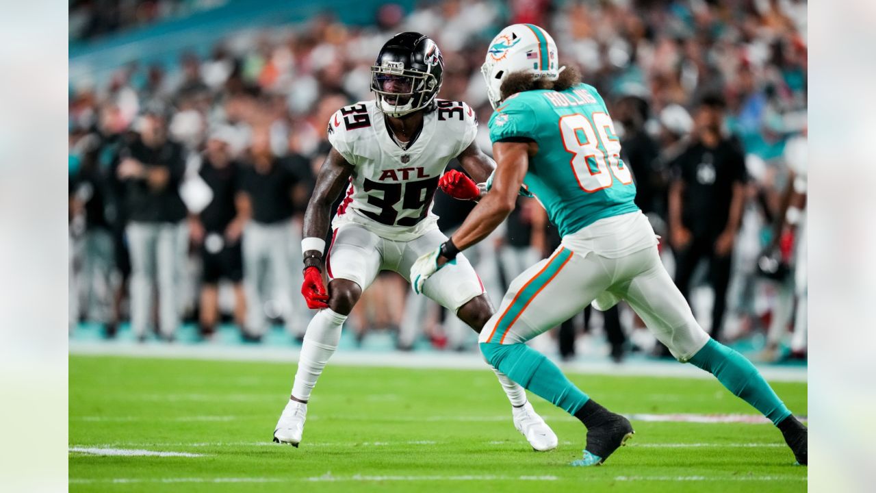 Atlanta Falcons defensive back T.J. Green (39) walks off the field