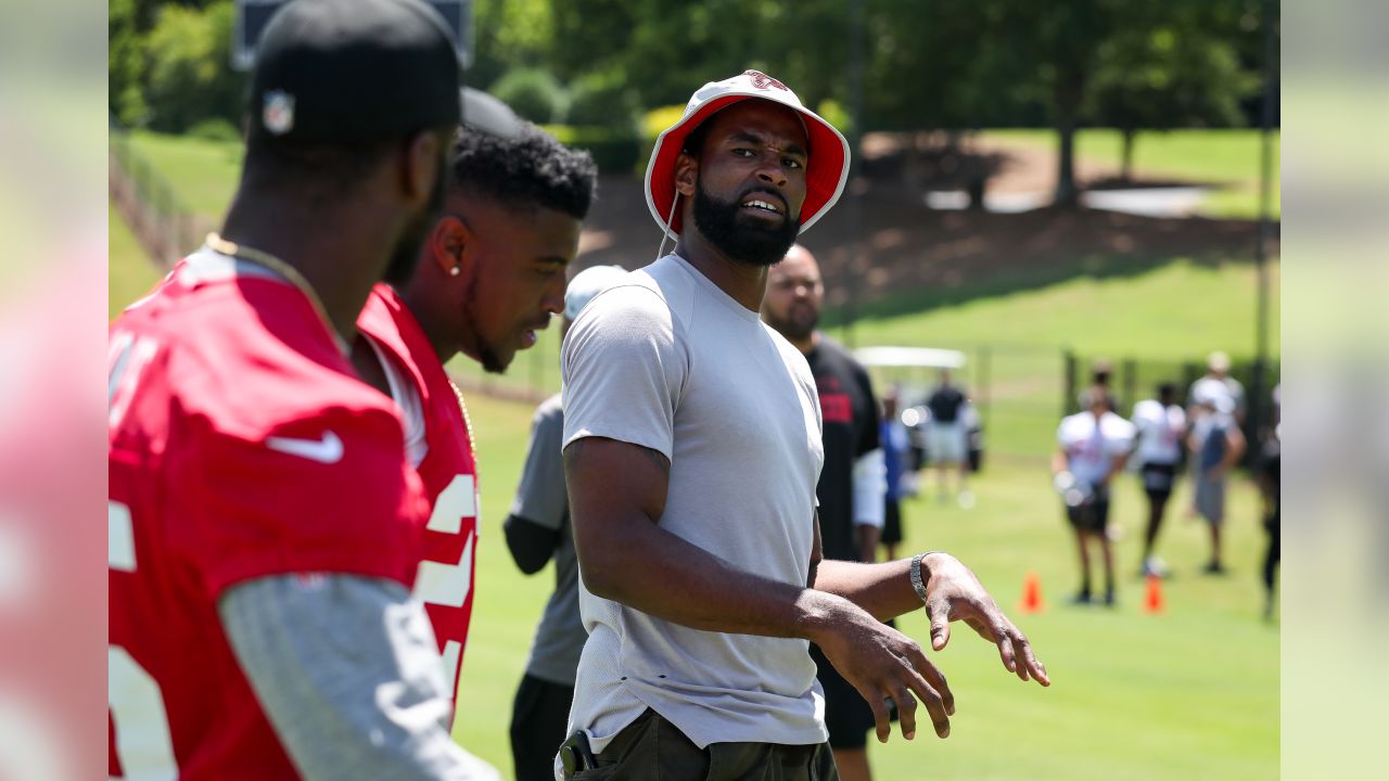 Calvin Johnson visits Ford Field, teases about getting season