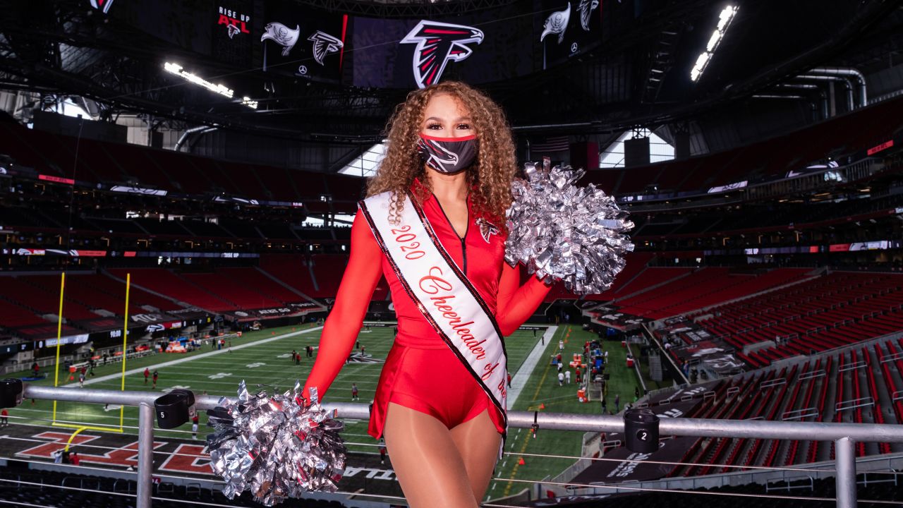 The Atlanta Falcons cheerleaders perform during the game against