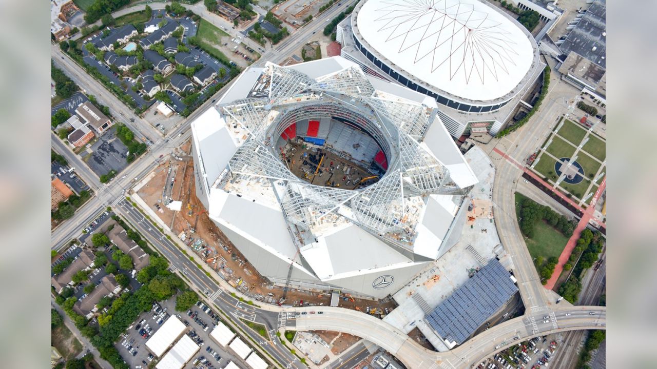 A Bird's-Eye View Of Mercedes-Benz Stadium, Atlanta's Epic NFL Wonderplex