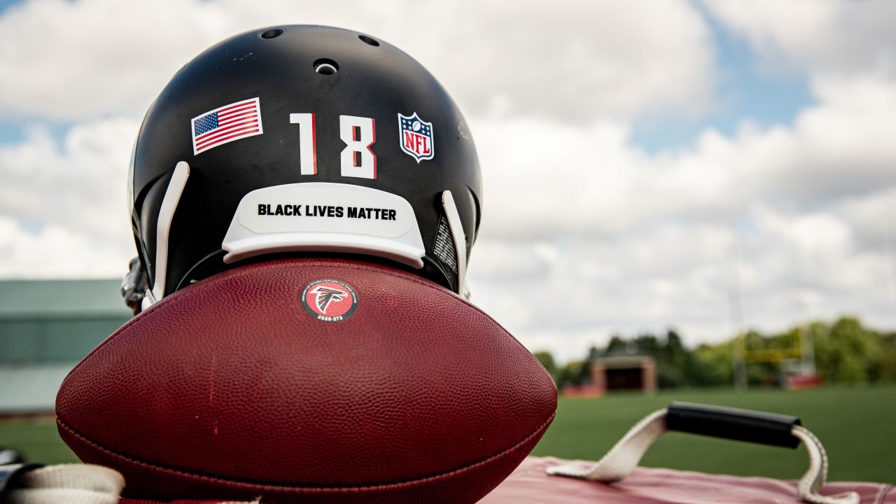 Falcons helmet decals honor victims of systemic racism