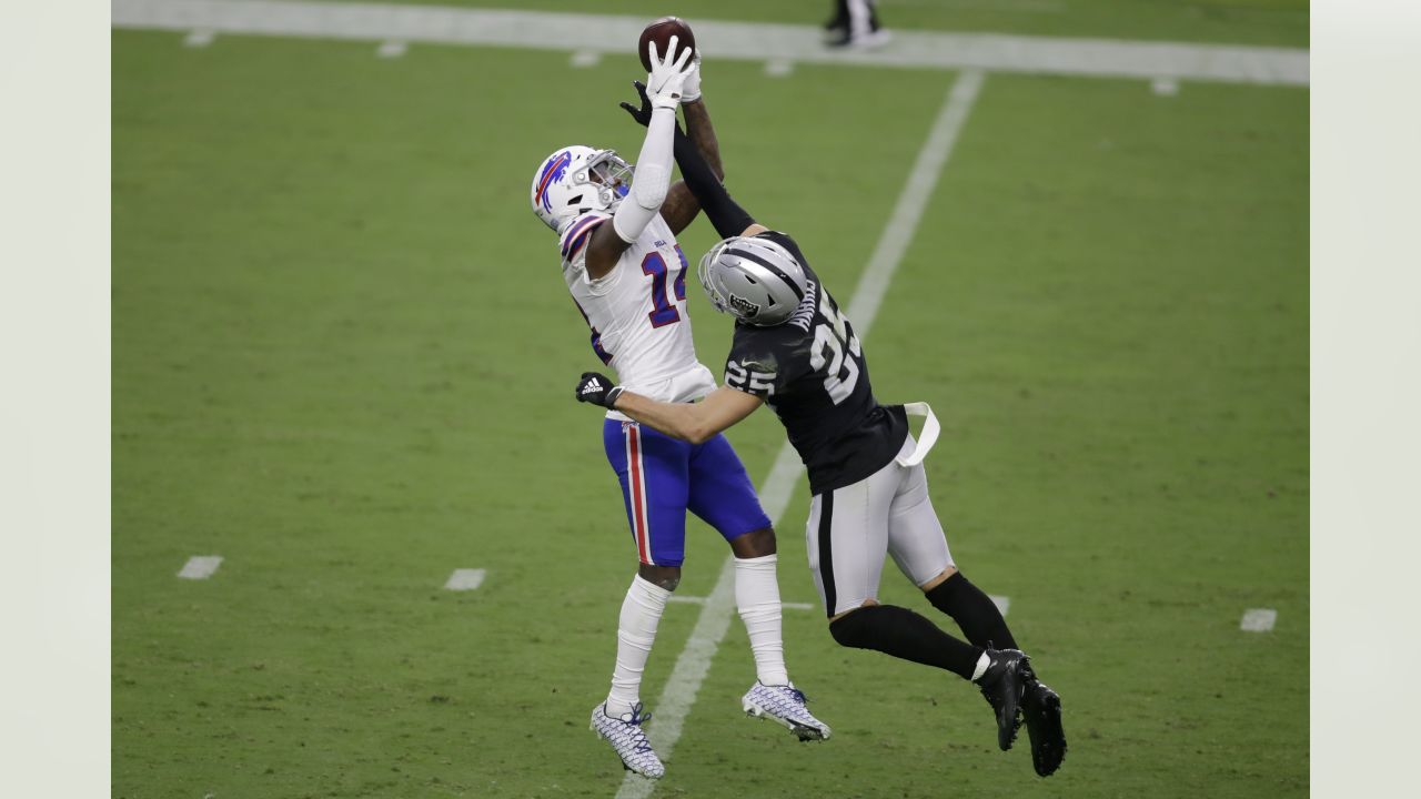 Las Vegas Raiders free safety Erik Harris #25 walks off the field after the  34-24 Raiders win against the New Orleans Saints after an NFL football game,  Monday, Sept. 21, 2020, in