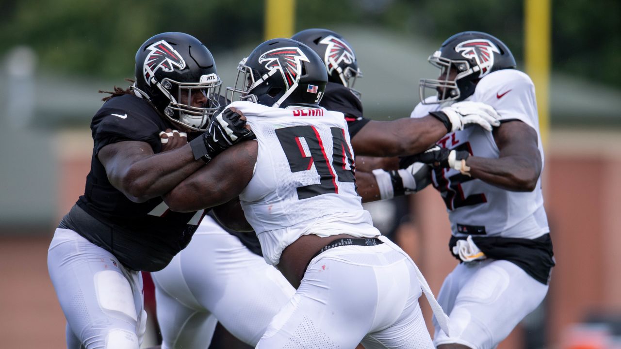 August 1st, 2019: James Carpenter #77 during the Atlanta Falcons