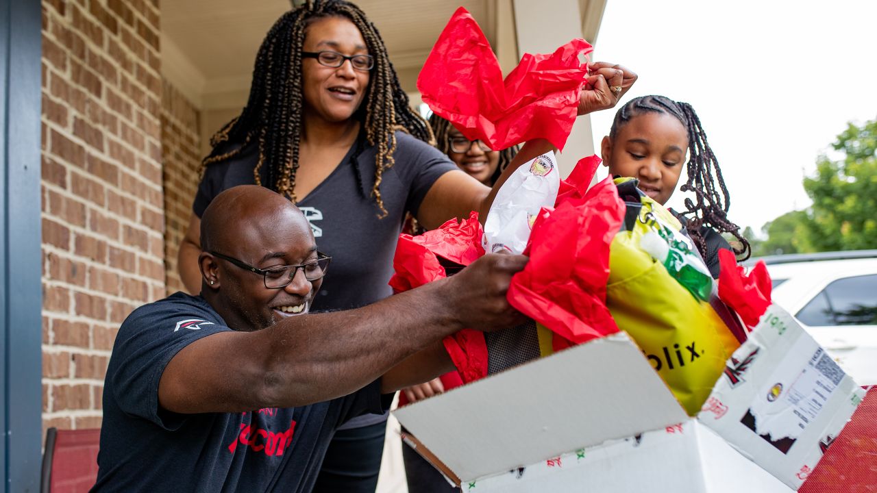 Freddie Falcon surprises essential workers with Father's Day care