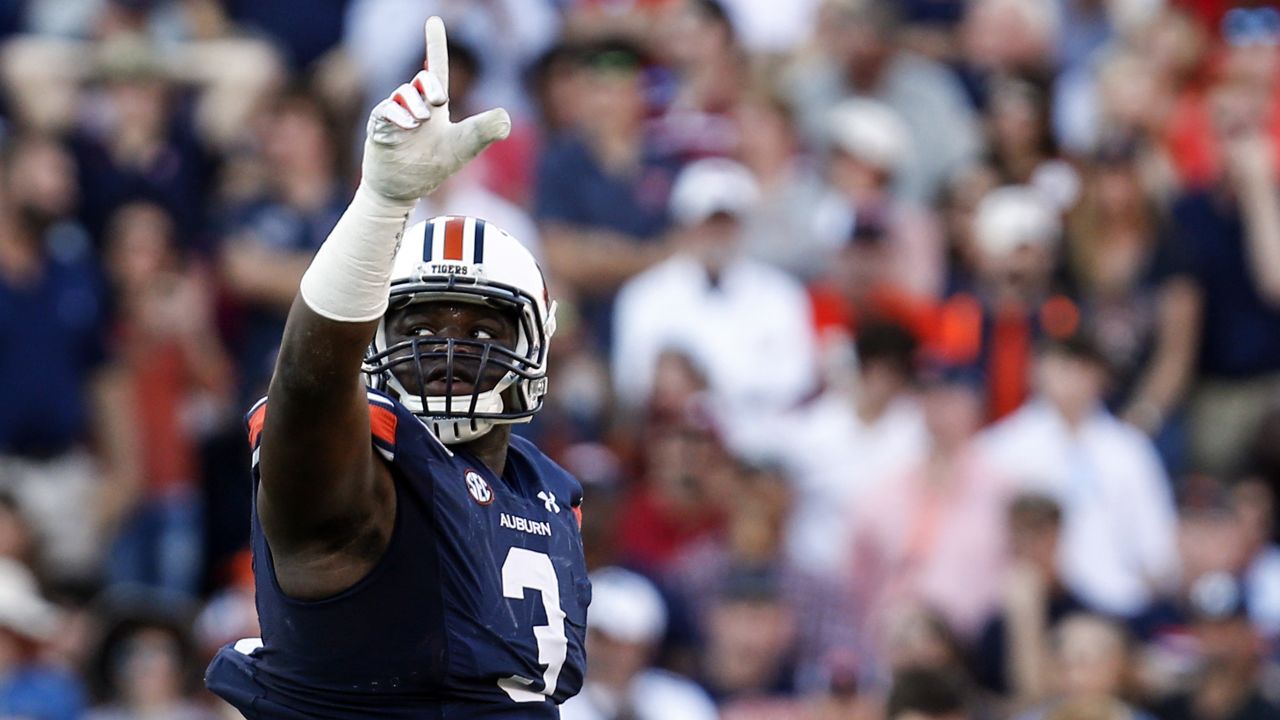 Auburn's Marlon Davidson achieves goal, goes to Falcons in second