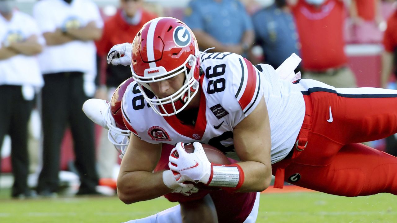 Atlanta Falcons tight end John FitzPatrick (87) works during the second  half of an NFL preseason football game against the Pittsburgh Steelers,  Thursday, Aug. 24, 2023, in Atlanta. The Pittsburgh Steelers won