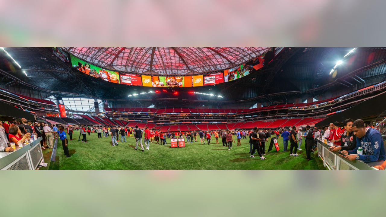 Falcons NFL Draft party at Mercedes-Benz Stadium