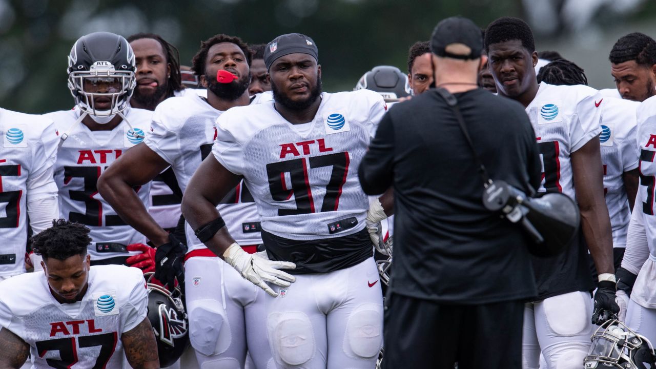 Atlanta Falcons safety Jaylinn Hawkins (32) runs during an NFL football  game against the Washington Commanders, Sunday, November 27, 2022 in  Landover. (AP Photo/Daniel Kucin Jr Stock Photo - Alamy