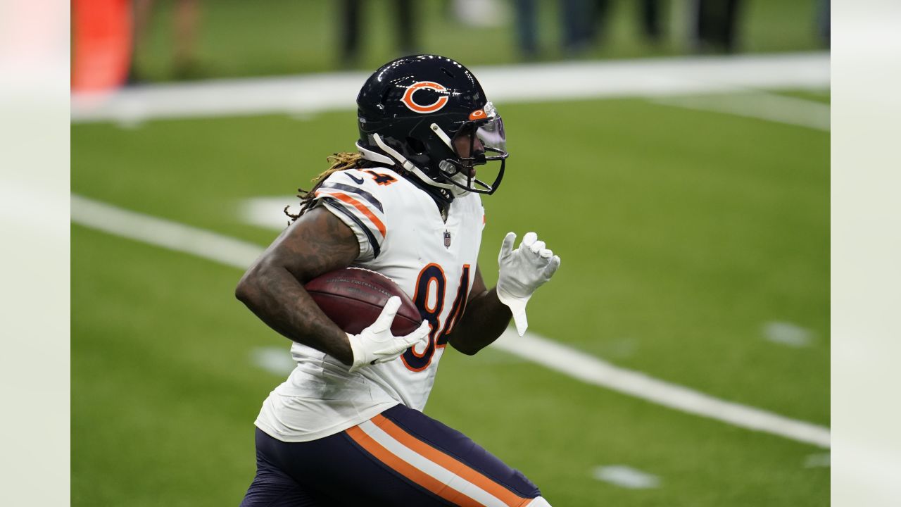 Chicago Bears wide receiver Cordarrelle Patterson (84) runs after