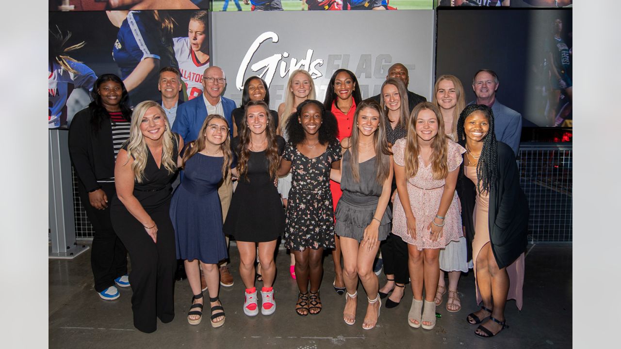 Girls Flag Football Wall Unveil at Mercedes-Benz Stadium