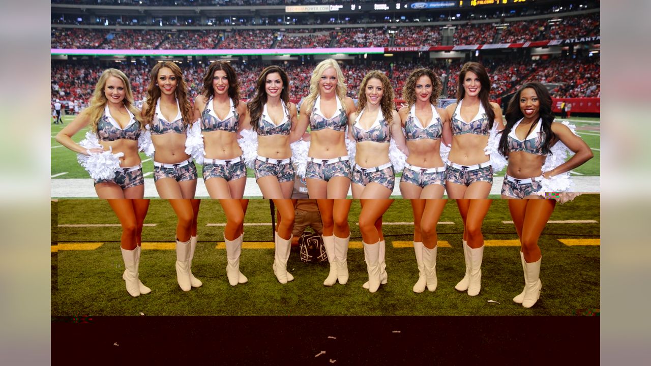 Photos: Falcons cheerleaders salute the troops