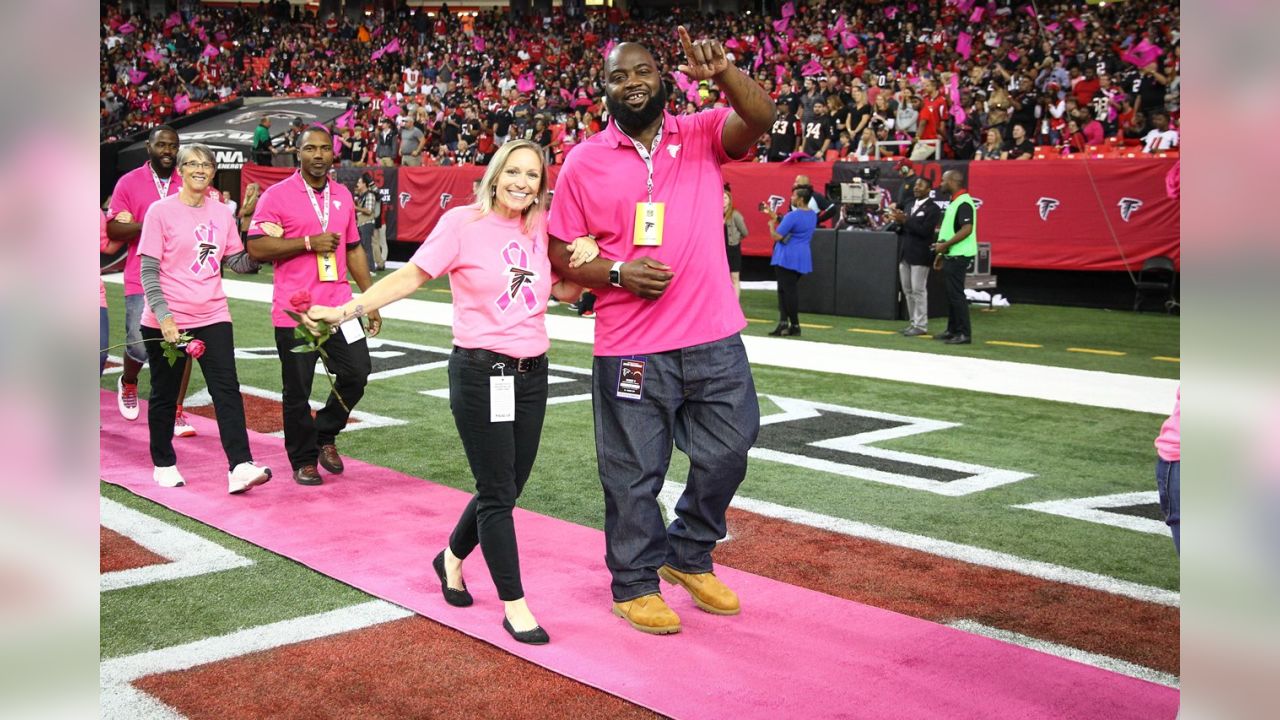 Atlanta Falcons - The Falcons' Breast Cancer Awareness game is this Monday  vs. the Jets. LIKE and SHARE this photo to show your support! #RiseUp