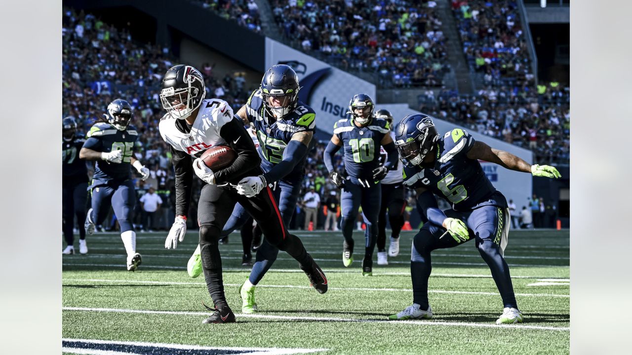 FILE - Atlanta Falcons running back Cordarrelle Patterson runs on his way  to scoring a touchdown during the first half of an NFL football game  against the Seattle Seahawks on Sept. 25