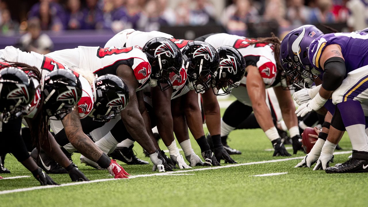 Minnesota Vikings vs. Atlanta Falcons. Fans support on NFL Game