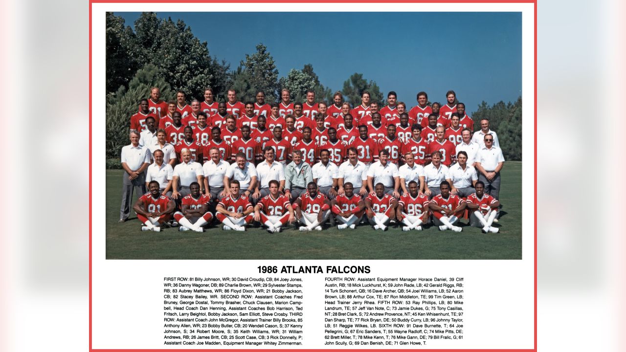 Falcons team pictures through the years