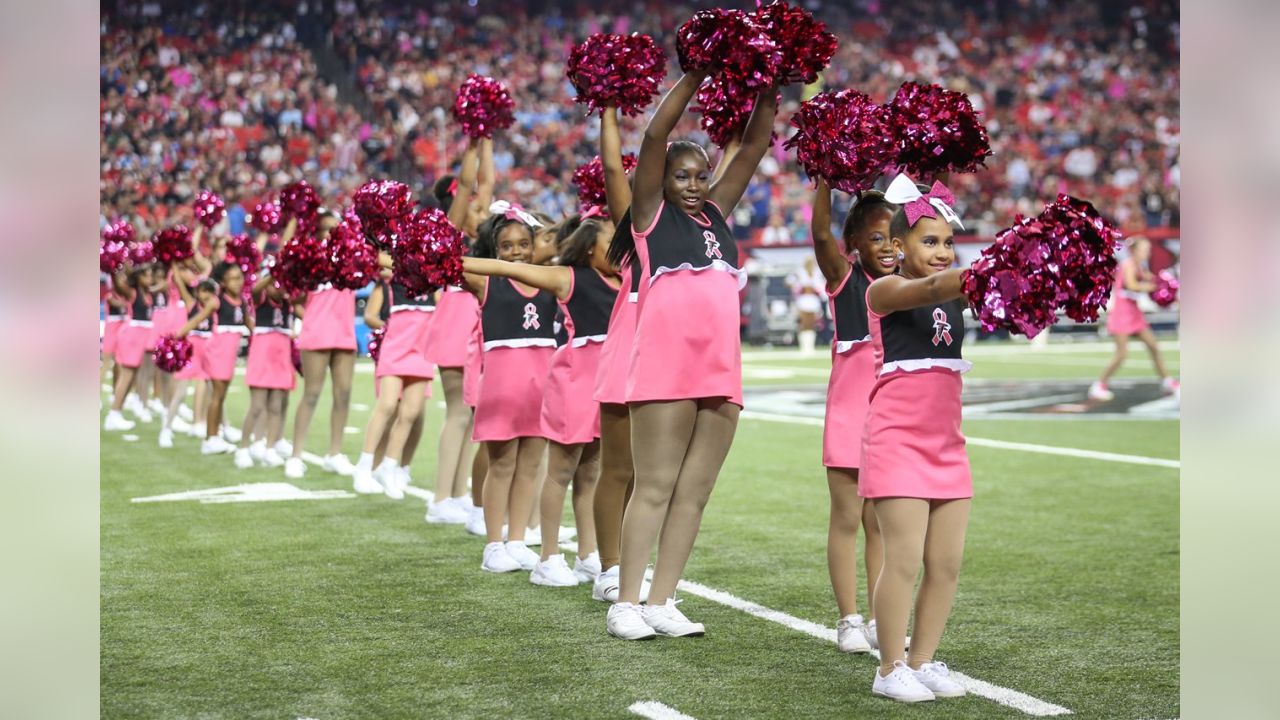 Falcons Cheerleaders Supporting Breast Cancer Awareness Month