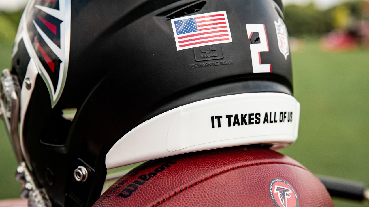 football helmet decals Atlanta Falcons sheet 0-9 