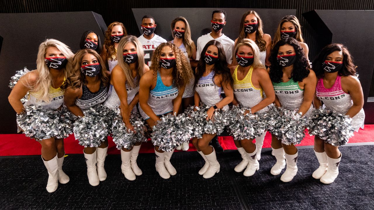 The Atlanta Falcons cheerleaders perform during the game against